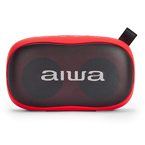 AIWA BS-110RD Tragbarer Lautsprecher, Rot, Bluetooth von Aiwa