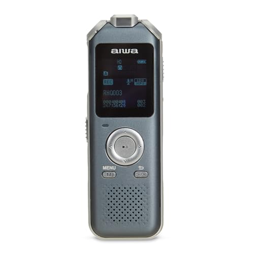 AIWA DVR-M700 Digitaler Voice-Recorder, Metall, mit DREI Stereo-Mikrofonen und integriertem 16 GB Speicher, silberfarben AIWA DVR-M700 Digitaler Voice-Recorder, Metall, mit DREI Stereo-Mikrofonen und integriertem 16 GB Speicher, silberfarben von Aiwa