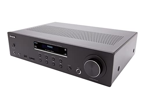 Aiwa AMU-120BT Stereo-Verstärker 2x60W Schwarz Bluetooth®, Lautsprecher A/B-Schaltung, USB von Aiwa