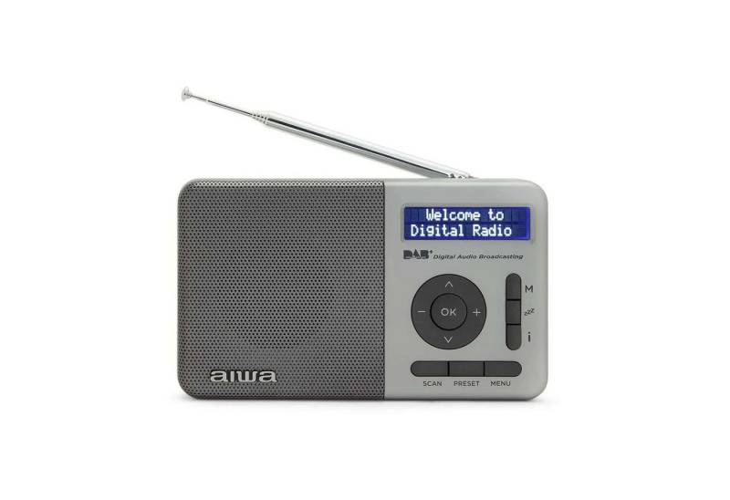 Aiwa Aiwa Rd-40dab/sl Digitalradio Silber DAB Digital incl Aiwa-Kopfhörer Digitalradio (DAB) von Aiwa