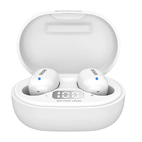 Aiwa Auriculares Micro EBTW-150WT Blanco Bluetooth/TACTIL/ESTUCHE CARGA/PANTALLA LED/2XMIC EBTW-150WT von Aiwa