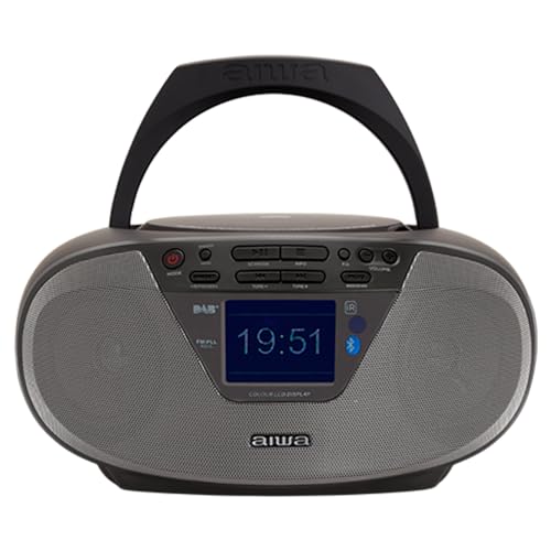 Aiwa BBTU-500DAB/BK Tragbares CD-Radio Dab+ mit 2,4 Zoll Farbdisplay, Bluetooth 5.0, USB, CD/CDR/RW/MP3, Dab+, Farbe: Schwarz Aiwa BBTU-500DAB/BK Tragbares CD-Radio Dab+ mit 2,4 Zoll Farbdisplay, Bluetooth 5.0, USB, CD/CDR/RW/MP3, Dab+, Farbe: Schwarz von Aiwa