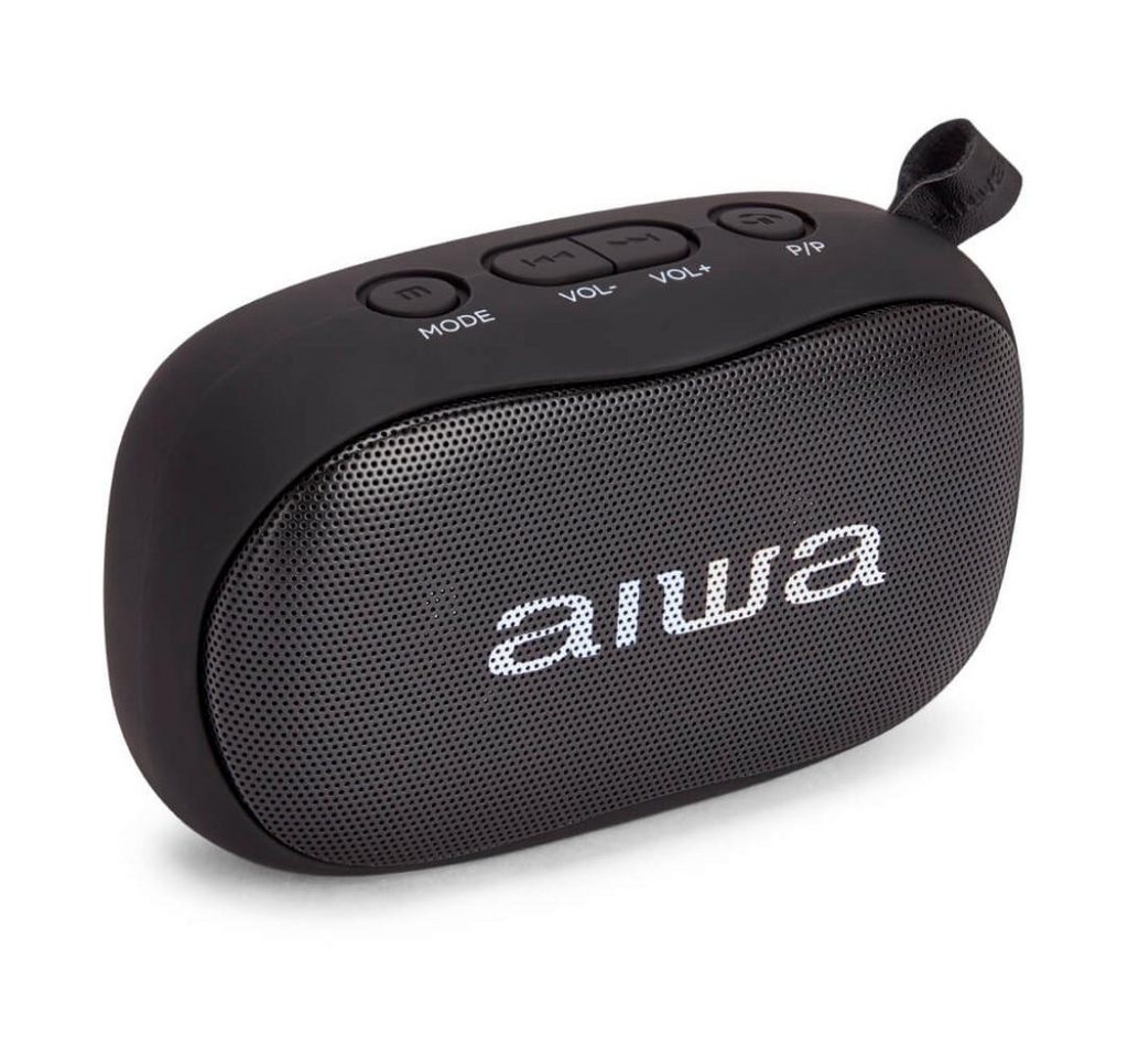 Aiwa BS-110BK Mini Bluetooth Lautsprecher 10W HyperBass Musik Box Bluetooth-Lautsprecher (10 W, Bluetooth Lautsprecher mit Freisprechfunktion) von Aiwa