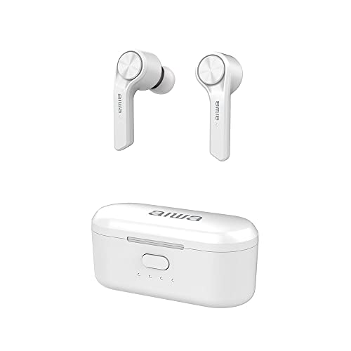 Aiwa ESP-350WT TWS Headphones with Bluetooth, Charging Base, TWS, Wireless, White von Aiwa