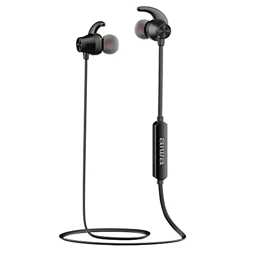 aiwa ESTBT-400BK Headphones/Headset Wireless In-Ear Neck-Band Calls/Music Bluetooth Black von Aiwa