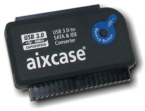 Aixcase AIX-BLUSB3SI-PS USB 3.0-to-SATA & IDE-Konverter, schwarz von Aixcase