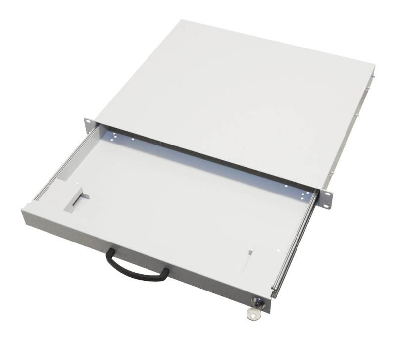 aixcase 19 Rack 1U Tastaturschublade leer lichtgrau von Aixcase