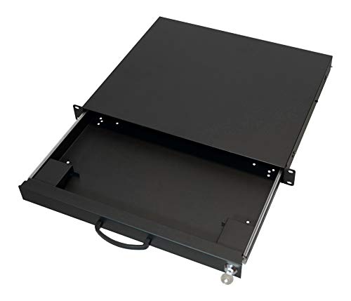 aixcase AIX-19K1U-B 19"-Tastaturschublade 1HE, leer - schwarz RAL9005 von Aixcase