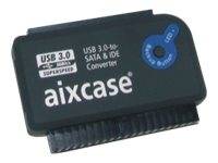 aixcase USB 3.0-to-SATA&/IDE-Konverter OTB, mit Netzteil TÜV von Aixcase