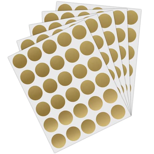 150 Stück Rubbelaufkleber, 2,5 cm rund, selbstklebend, Rubbelkarten (Gold) von Aixoom