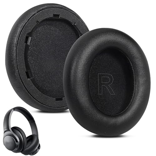Aiyraa 2 Stück Ersatz Ohrpolster für Soundcore Q30 Q35, Anker Soundcore Life Q30 Kopfhörer, Weicher Proteinlederbezug, Mit Geräuschisolierungsschaum, für angenehme, optimale Klangqualität von Aiyraa
