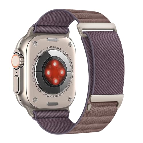 Aizgalxor Alpine Loop Armband Kompatibel mit Apple Watch Ultra 2 49/45/44/42mm, Sport Nylon Geflochten Ersatzarmbänder Kompatibel für iWatch Series 9/8/7/6/5/4/3/2/1/SE (49/45/44/42mm, Indigo) von Aizgalxor