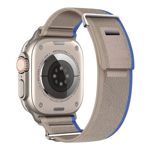 Aizgalxor Trail Loop Armband Kompatibel mit Apple Watch Ultra 49mm 46mm 45mm 44mm 42mm(Series 3/2/1), Sport Geflochten Ersatzarmbänder Kompatibel für iWatch Ultra 2/Series 10/9/8/7/6/5/4/3/2/1/SE von Aizgalxor