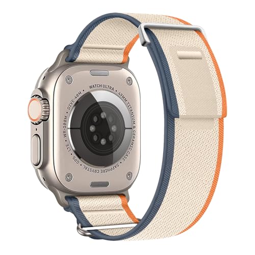 Aizgalxor Trail Loop Armband Kompatibel mit Apple Watch Ultra 49mm 46mm 45mm 44mm 42mm(Series 3/2/1), Sport Geflochten Ersatzarmbänder Kompatibel für iWatch Ultra 2/Series 10/9/8/7/6/5/4/3/2/1/SE von Aizgalxor
