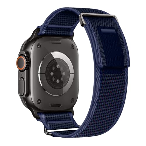 Aizgalxor Trail Loop Armband Kompatibel mit Apple Watch Ultra 49mm 46mm 45mm 44mm 42mm(Series 3/2/1), Sport Geflochten Ersatzarmbänder Kompatibel für iWatch Ultra 2/Series 10/9/8/7/6/5/4/3/2/1/SE von Aizgalxor