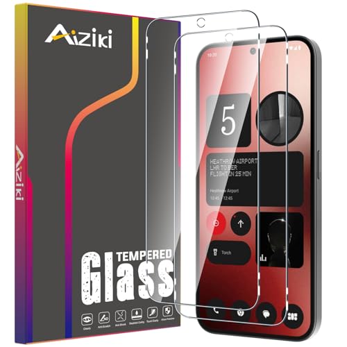 Aiziki [2 Stück Schutzfolie für Nothing Phone (2a)/(2a Plus Panzerglas [Unzerbrechlich TOP 9H Schutz] [Full Screen] Panzer Schutz Glas für Nothing Phone (2a)/(2a Plus HD Displayschutzfolie von Aiziki