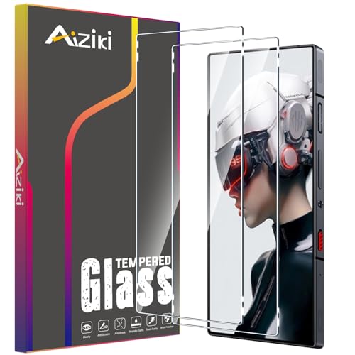 Aiziki [2 Stück Schutzfolie für Red Magic 9 Pro/9 Pro+ Panzerglas [Unzerbrechlich TOP 9H Schutz] [Full Screen] Panzer Schutz Glas für Red Magic 9 Pro/9 Pro+ HD Displayschutzfolie von Aiziki