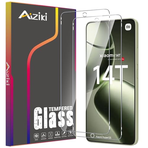 Aiziki [2 Stück Schutzfolie für Xiaomi Poco F7 Pro/14T/14T Pro Panzerglas [Unzerbrechlich TOP 9H Schutz] [Full Screen] Panzer Schutz Glas für Xiaomi Poco F7 Pro/14T/14T Pro HD Displayschutzfolie von Aiziki