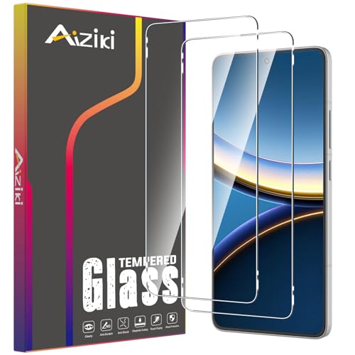 Aiziki [2 Stück Schutzfolie für Xiaomi Poco F7 Pro/F7 Ultra Panzerglas [Unzerbrechlich TOP 9H Schutz] [Full Screen] Panzer Schutz Glas für Xiaomi Poco F7 Pro/F7 Ultra HD Displayschutzfolie von Aiziki