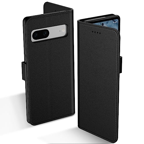 Aiziki Handyhülle für Google Pixel 7A Tasche, RFID Leder Klappbar Schutzhülle Tasche Wallet Brieftasche Cover Flip Case [Standfunktion] [Kartenfächern] Kompatibel mit Google Pixel 7A Hülle -Schwarz von Aiziki