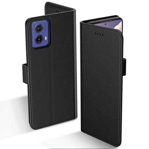 Aiziki Handyhülle für Moto G85 5G Tasche, RFID Leder Klappbar Schutzhülle Tasche Wallet Brieftasche Cover Flip Case [Standfunktion] [Kartenfächern] Kompatibel mit Moto G85 5G Hülle -Schwarz von Aiziki