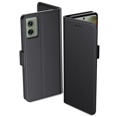 Aiziki Handyhülle für Motorola Moto G55 Tasche, RFID Leder Klappbar Schutzhülle Tasche Wallet Brieftasche Cover Flip Case [Standfunktion] [Kartenfächern] Kompatibel mit Moto G55 Hülle -Schwarz von Aiziki