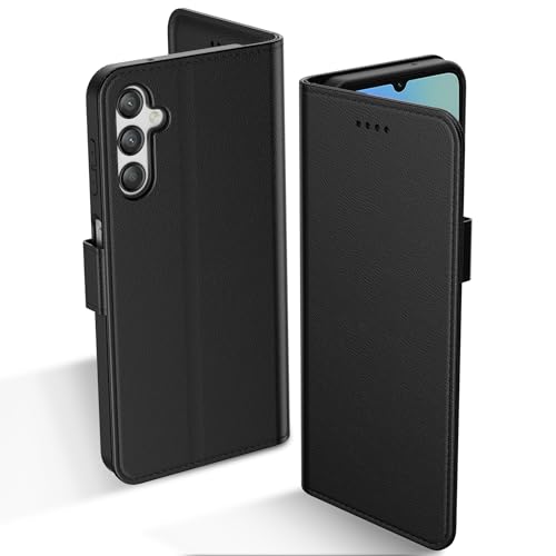 Aiziki Handyhülle für Samsung Galaxy A05s Hülle, RFID Leder Klappbar Schutzhülle Tasche Wallet Brieftasche Cover Flip Case [Standfunktion] [Kartenfächern] Kompatibel mit Samsung A05s Hülle -Schwarz von Aiziki
