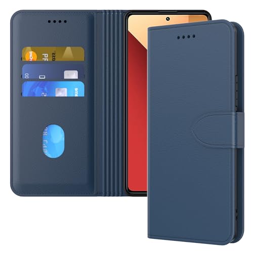 Aiziki Handyhülle für Xiaomi Redmi Note 14S 4G/Note 13 Pro 4G Tasche, RFID Leder Klappbar Schutzhülle Wallet Brieftasche Cover Flip Case Kompatibel mit Redmi Note 14S 4G/Note 13 Pro 4G Hülle -Blau von Aiziki