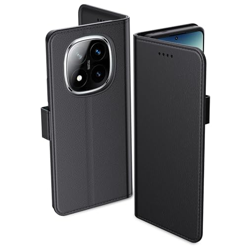 Aiziki Handyhülle für Xiaomi Redmi Note 14 Pro+ 5G, RFID Leder Klappbar Schutzhülle Tasche Wallet Brieftasche Cover Flip Case [Standfunktion] Kompatibel mit Redmi Note 14 Pro Plus Hülle -Schwarz von Aiziki