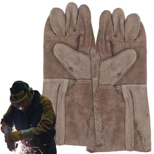 Aizuoni Elektrische Schweißerhandschuhe Aus Leder | Wasserdichte Schweißerhandschuhe Und Fire Beständig Handschuhe Für Kamin, Ofen, Herd, Grill, Schweißen, BBQ, MIG, Topflappen Aizuoni Elektrische Schweißerhandschuhe Aus Leder | Wasserdichte Schweißerhandschuhe Und Fire Beständig Handschuhe Für Kamin, Ofen, Herd, Grill, Schweißen, BBQ, MIG, Topflappen von Aizuoni