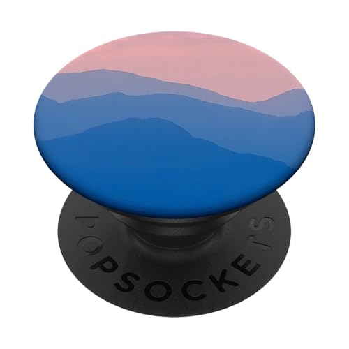 Blue Pink Peach Pastel Mountains Sunset PopSockets Klebender PopGrip Blue Pink Peach Pastel Mountains Sunset PopSockets Klebender PopGrip von Aj Grips