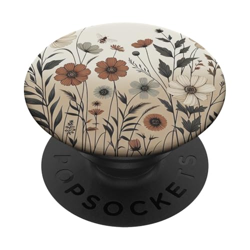 Blumen Aesthetic Beige Flower PopSockets Klebender PopGrip von Aj Grips