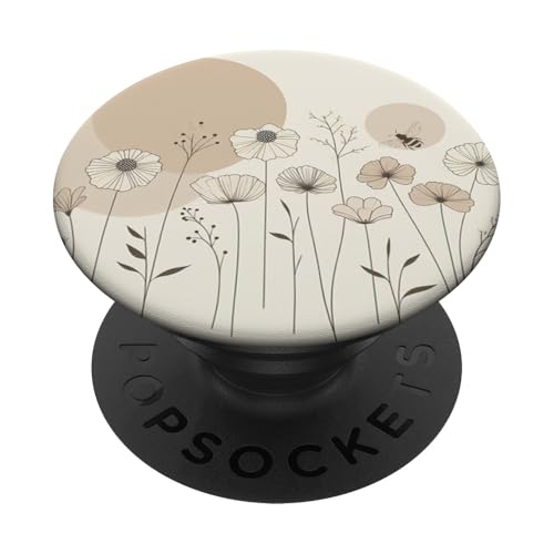 Blumen Boho Beige Aesthetic Flower PopSockets Klebender PopGrip Blumen Boho Beige Aesthetic Flower PopSockets Klebender PopGrip von Aj Grips