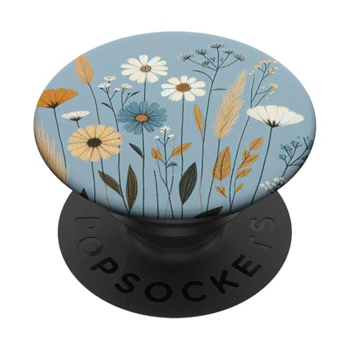 Blumen Flower Blau PopSockets Klebender PopGrip Blumen Flower Blau PopSockets Klebender PopGrip von Aj Grips