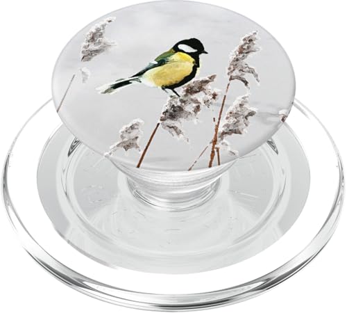Chickadee Watercolor Bird PopSockets PopGrip für MagSafe von Aj Grips