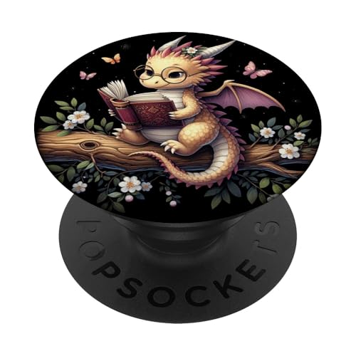 Dragon Book Reading Bookworm Bookish Fantasy PopSockets Klebender PopGrip Dragon Book Reading Bookworm Bookish Fantasy PopSockets Klebender PopGrip von Aj Grips