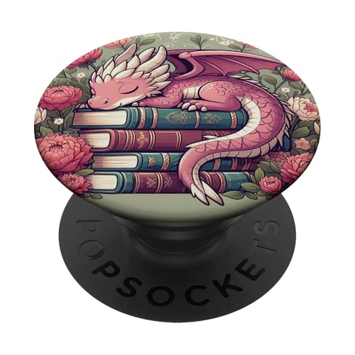 Dragon Bookworm Cute Book Reading PopSockets Klebender PopGrip Dragon Bookworm Cute Book Reading PopSockets Klebender PopGrip von Aj Grips
