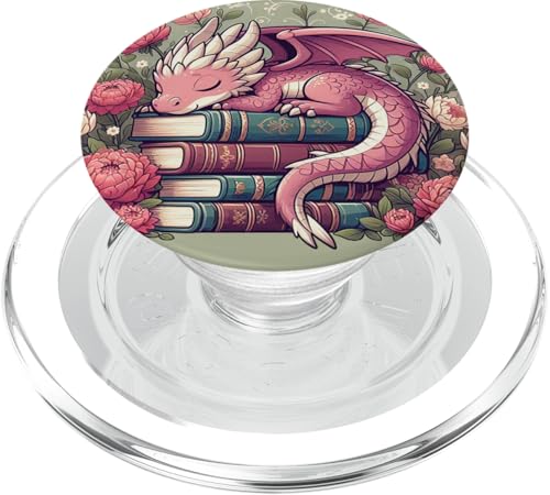 Dragon Bookworm Cute Book Reading PopSockets PopGrip für MagSafe von Aj Grips