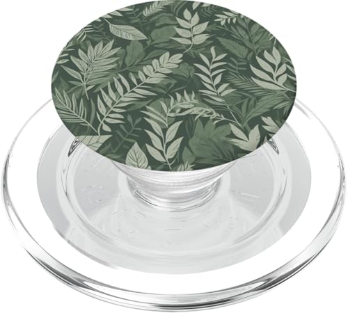 Grün Plant Blättermuster PopSockets PopGrip für MagSafe von Aj Grips