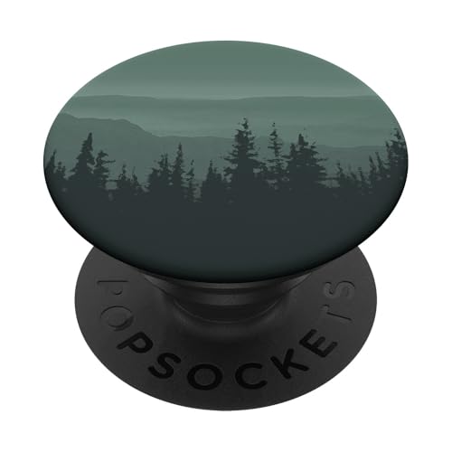 Salbeigrün Berge Wald Natur Dunkelgrün PopSockets Klebender PopGrip von Aj Grips