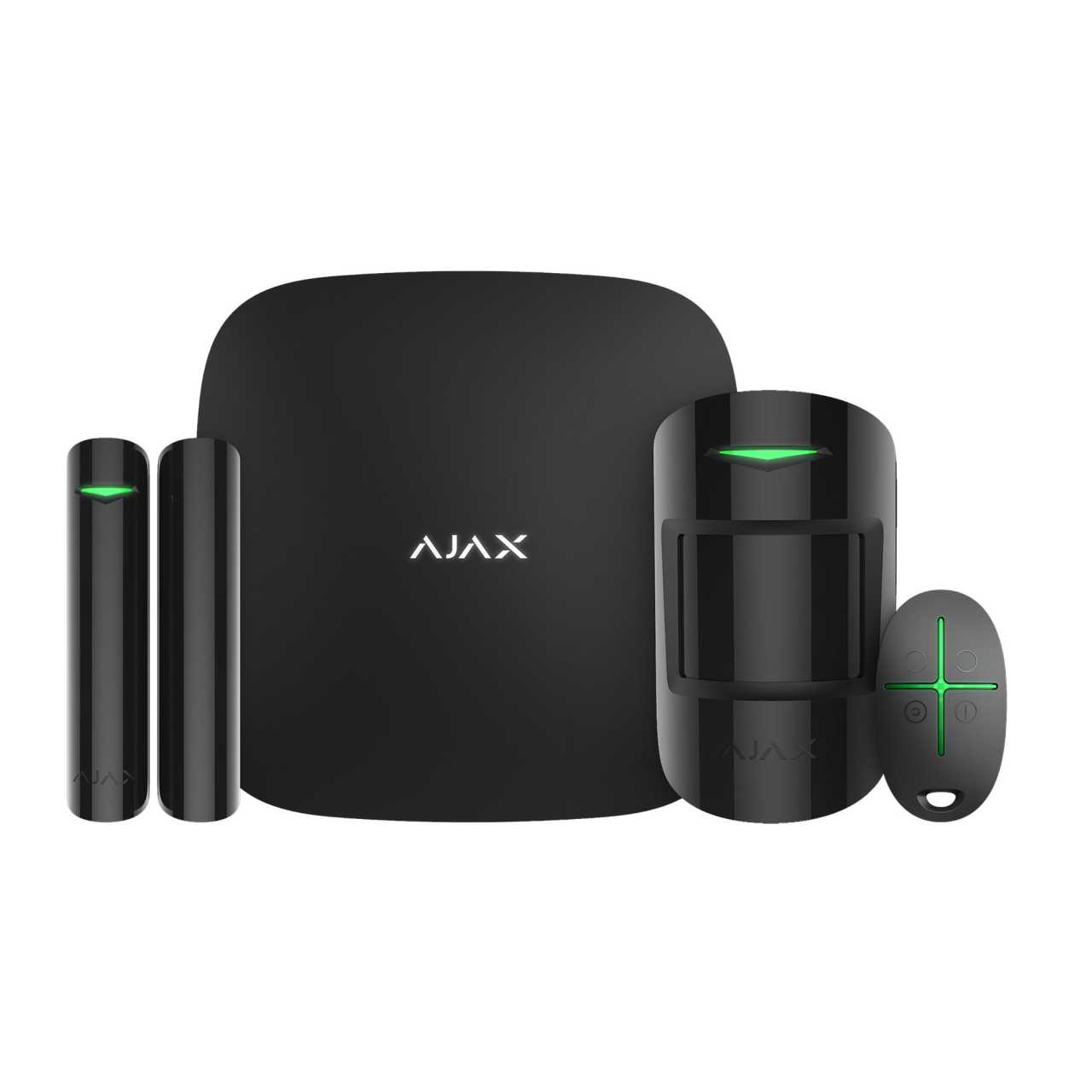 AJAX Alarmzentrale Hub Kit (GSM LAN APP Steuerung Starter Paket) Schwarz von Ajax Systems