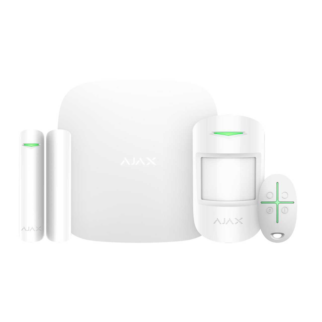 AJAX Alarmzentrale Hub Kit (GSM LAN APP Steuerung Starter Paket) Weiß von Ajax Systems