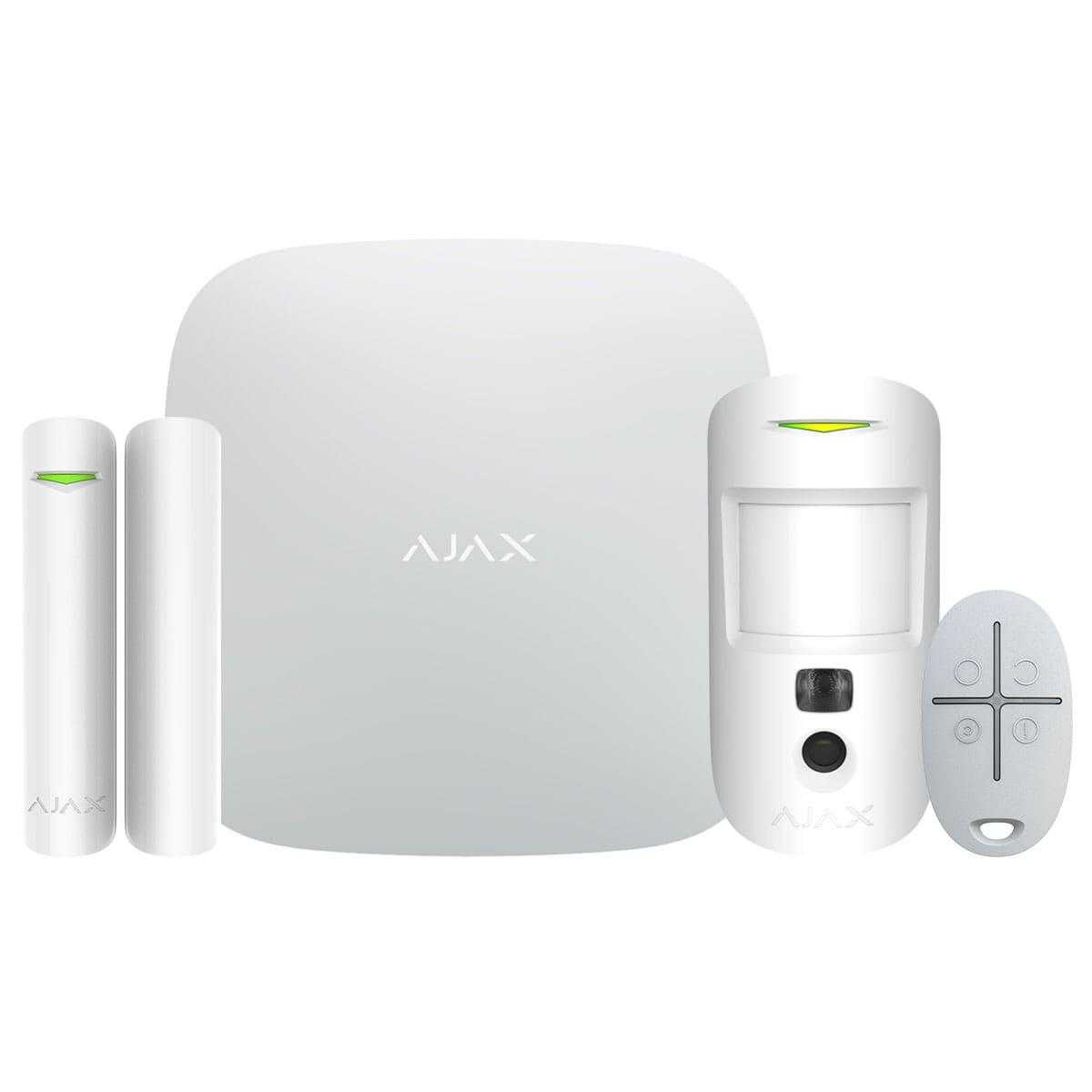 AJAX HomeSec Alarmanlagen Set S (1xHub 2 1xMotionCam 1xDoorProtect 1xSpaceControl) Weiß von Ajax Systems