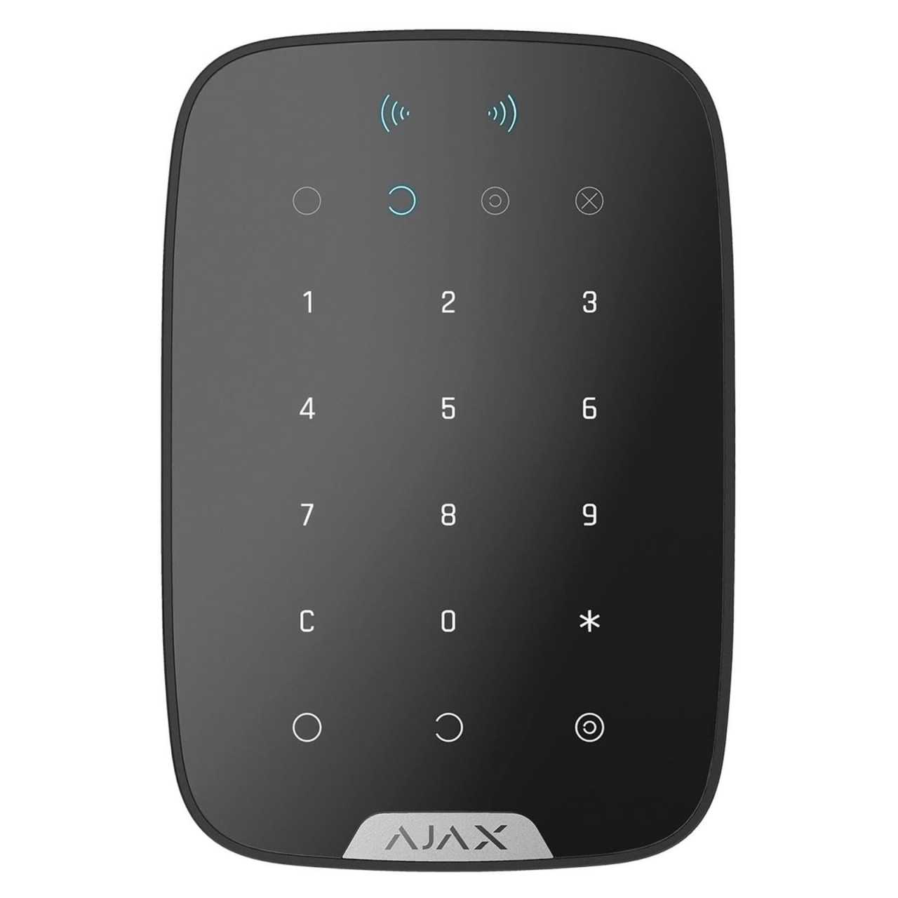 AJAX KeyPad Plus Bedienfeld mit Kabellose Touch-Tastatur (RFID Bluetooth DESFire schwarz) von Ajax Systems