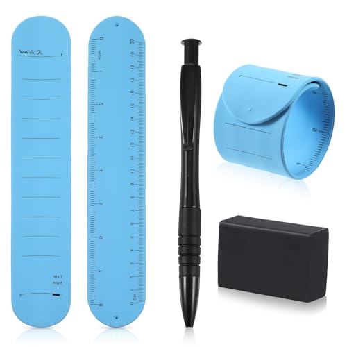 Ajcotahm Wasserdichtes Silikon-Armband für Notizen, wiederverwendbar, radierbar, mit Lineal, tragbarer Notizblock für den täglichen Studium, Planer, Aufgabe, Arbeit, Erinnerung, Blau, 2 Stück Ajcotahm Wasserdichtes Silikon-Armband für Notizen, wiederverwendbar, radierbar, mit Lineal, tragbarer Notizblock für den täglichen Studium, Planer, Aufgabe, Arbeit, Erinnerung, Blau, 2 Stück von Ajcotahm