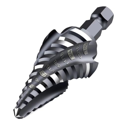 1 Stück M35 Kobalt HSS Stufenbohrer 3/16" -7/8" 4 Spiralnut Stufenbohrer Metall Holzbearbeitung Verschleißfest 1 Stück M35 Kobalt HSS Stufenbohrer 3/16" -7/8" 4 Spiralnut Stufenbohrer Metall Holzbearbeitung Verschleißfest von Ajhui