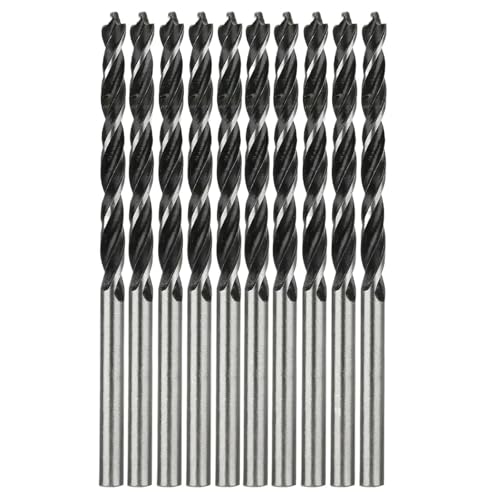 10-teiliges Spiralbohrer-Set For Die Holzbearbeitung, 5 Mm/4 Mm/3 Mm Durchmesser, Mit Mittelpunkt, Holzbohrer-Set, Elektrowerkzeugteile(4mm) von Ajhui