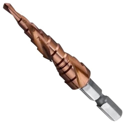 M35 5% Kobalt Stufenbohrer HSS-Co Kegel Sechskantschaft Metallbohrwerkzeug Lochschneider 3-12/4-12/4-20/4-22/4-32/4-26/5-21/5-27/6-24 Mm(4-12mm) von Ajhui