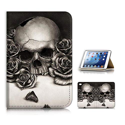 A23213 Schutzhülle für iPad Mini, passend für alle iPad Mini 1, 2, 3, 4, 5 Generationen, modisches Design, Motiv: Cool Skull 23213 von Ajour Pty Ltd