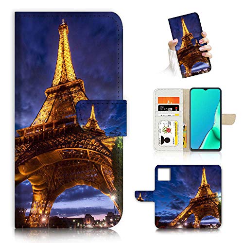 Schutzhülle für iPhone 12, iPhone 12 Pro, Design Flip Wallet Phone Case Cover A21054 Eiffelturm Paris 21054 von AjourTEK
